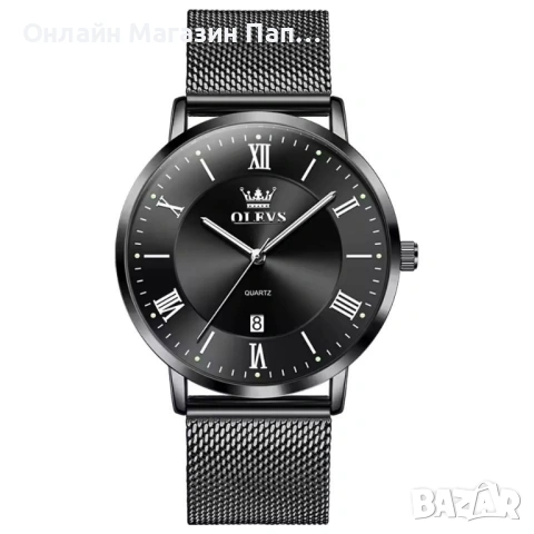 OLEVS 5623 Мъжки кварцов часовник Минималистичен дизайн, снимка 9 - Мъжки - 54363563