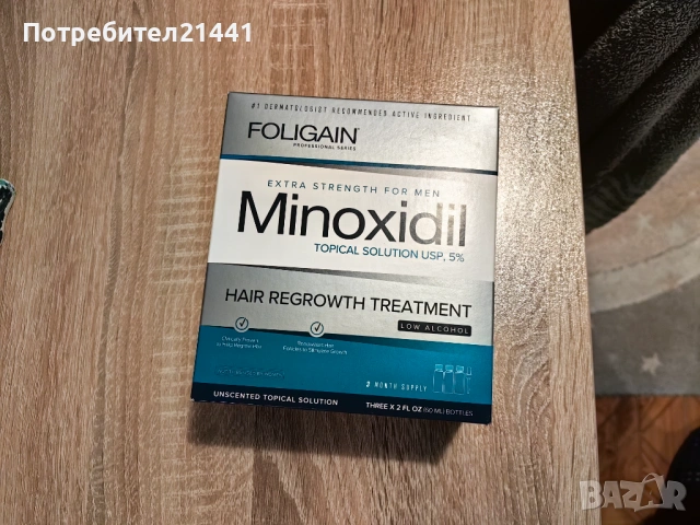 ФОЛИГЕЙН N5 СЕРУМ ПРОТИВ КОСОПАД И ОПЛЕШИВЯВАНЕ ЗА МЪЖЕ С 5% МИНОКСИДИЛ (LOW ALCOHOL FORMULA) 3 * 60