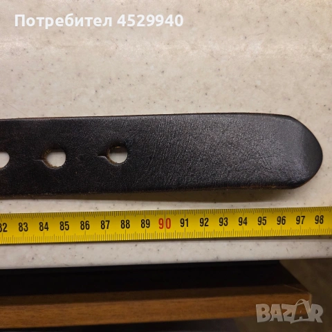 Кожен колан 88 см, тъмно кафяв, снимка 4 - Колани - 54722745