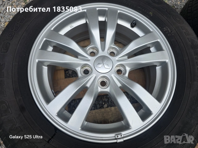 Лети джанти 16ки 5х114.3 Mitsubishi + летни гуми 215/70/16 Yokohama, снимка 4 - Гуми и джанти - 54822211