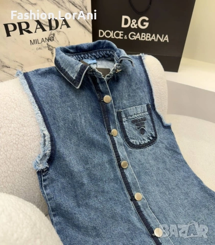 Дънкова рокля PRADA, снимка 3 - Рокли - 55200450