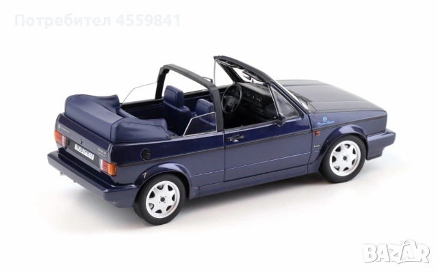 НОВ 1:18 Norev VW Golf 1 Cabriolet Etienne Aigner 1990 Midnight Blue Metallic - Limited 1 от 750 Бр, снимка 2 - Колекции - 55222407