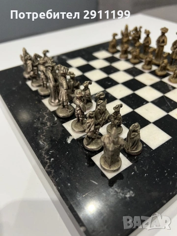 Красив антикварен шах, снимка 3 - Шах и табла - 54266326