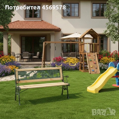 🌿🌷Градинска за деца 82x39x50 см - здрава, безопасна и стилна!, снимка 5 - Градински мебели, декорация  - 53564698
