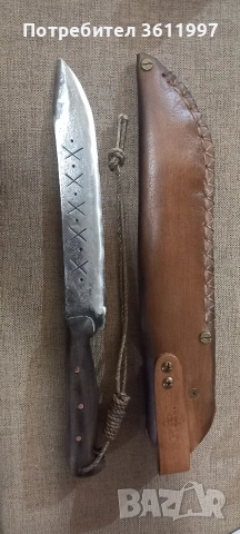 Здрав,кован овчарски нож, 31см. , снимка 2 - Антикварни и старинни предмети - 54032299