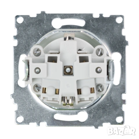 Единичен електрически контакт DeTech DE-6008-42, Шуко, 16A, 250V, IP20, за вграждане, златист, снимка 4 - Други - 55138089
