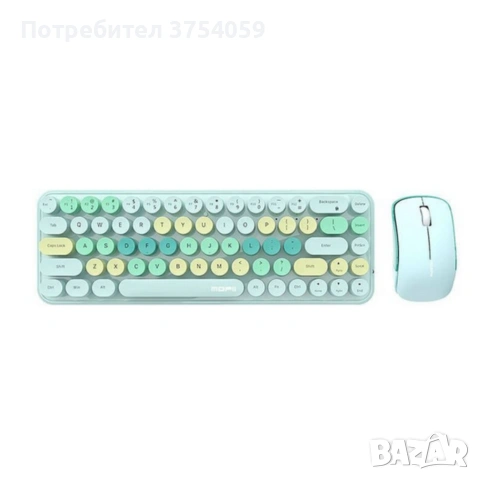 Комплект безжична клавиатура и мишка MOFII Bean, 2.4G - ергономичен дизайн и компактни размери, снимка 6 - Клавиатури и мишки - 55160445