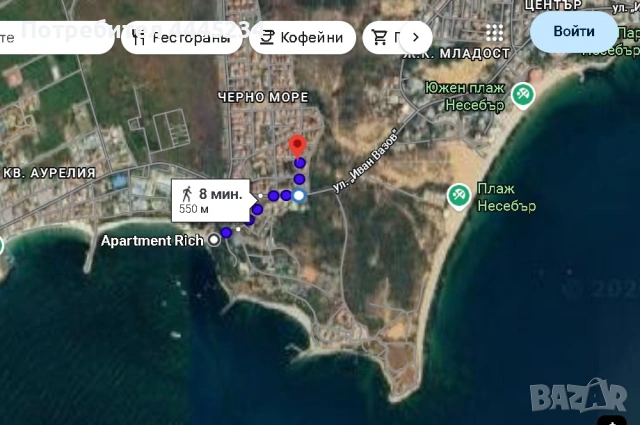 Отдава се под наем за първи път! Стилно дизайнерско студио 46 м² в Несебър, Черно море 3 БЕЗ КОМИСИО, снимка 14 - Стаи под наем - 54248686