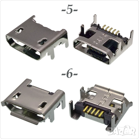 Букса  конектор USB micro  , 2/5 pin connector, снимка 4 - Ремонт на друга електроника - 40051806