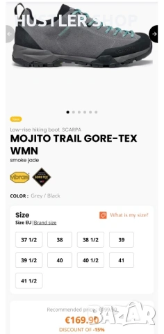 Туристически обувки SCARPA MOJITO TRAIL GORE-TEX. Размер 37.5, снимка 3 - Други - 54803926