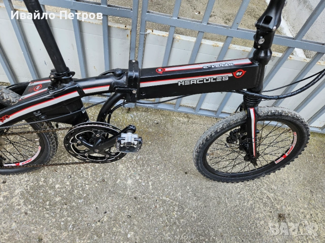 Електрически сгъваем велосипед 20 цола HERCULES-шест месеца гаранция, снимка 7 - Велосипеди - 54236506
