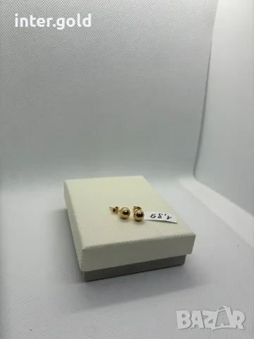 Златни обеци 1.39гр, снимка 2 - Обеци - 55688018