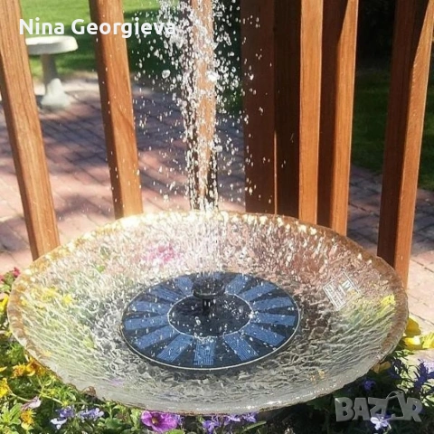 Соларен фонтан с три режима на разпръскване на водата, снимка 5 - Градински мебели, декорация  - 54291636