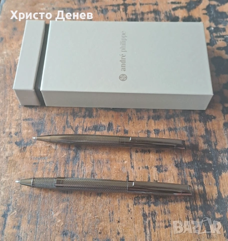 химикалка и ролер Andre Philippe комплект метал в кутия, снимка 7 - Ученически пособия, канцеларски материали - 54332326
