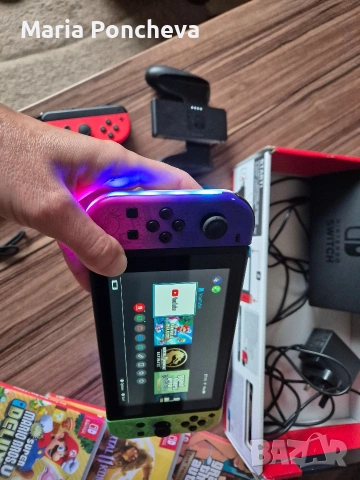 Nintendo Switch пълен комплект +игри, снимка 5 - Nintendo конзоли - 54922356