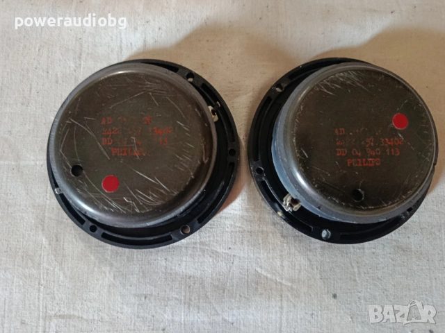 Vintage Редки Високочестотни Драйвери (пищялки) Philips AD0140T8 - 2 бр., снимка 6 - Тонколони - 54896769