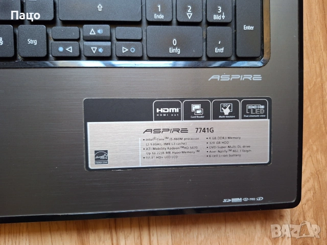 Acer Aspire 7741G / тестван, снимка 17 - Части за лаптопи - 55252673