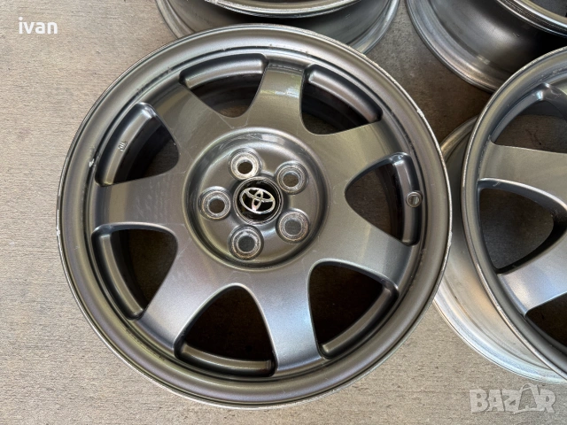 4 бр. оригинални алуминиеви джанти Toyota 16 цола 5x100 , централен отвор 54.1, ET45, 6J, снимка 2 - Гуми и джанти - 55232665