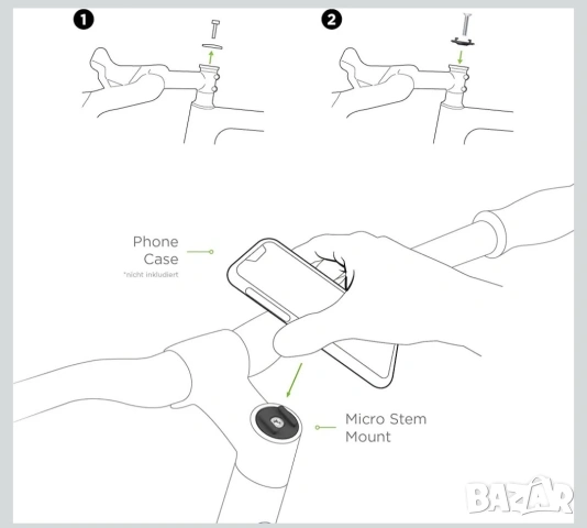 Адаптер SP connect Micro Mount за кормило Pro SPC+, снимка 5 - Аксесоари за велосипеди - 55063529