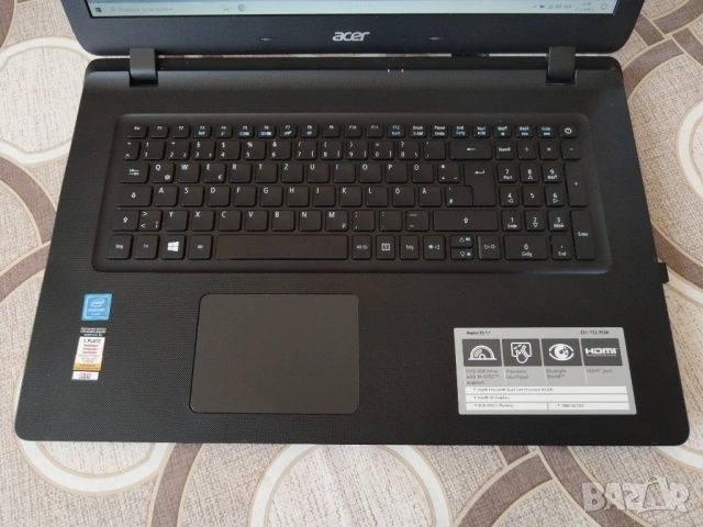 Лаптоп Acer Aspire ES1-732, снимка 5 - Лаптопи за дома - 54040820