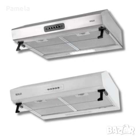 Абсорбатор, 160W, класик, бял, AMK- 2119IX, 160W, класик, INOX, 2 мотора