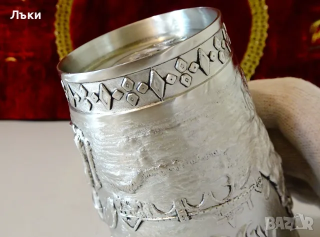 Калаена чаша,халба Рицар,Замък,хералдика, снимка 9 - Антикварни и старинни предмети - 55448659