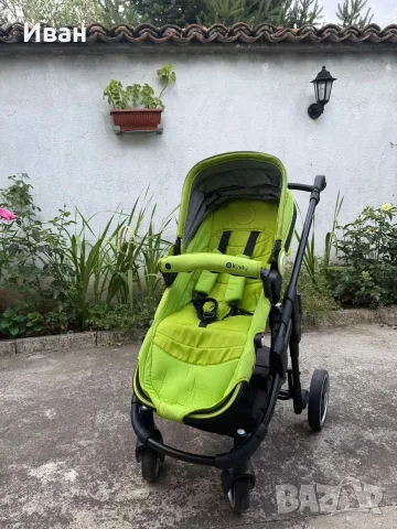 Детска количка Kiddy + кошче за новородено с ISOFIX – много запазен комплект, снимка 9 - Детски колички - 55695218