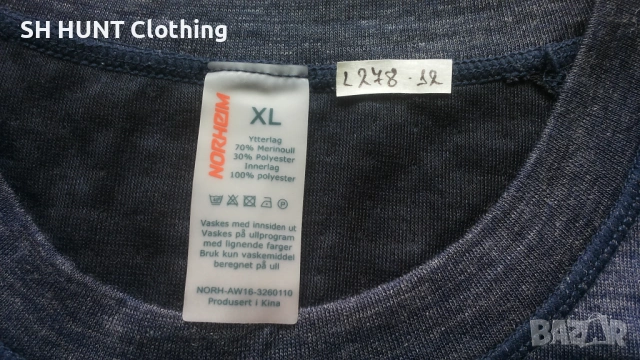 NORHEIM Thermo Underwear 70% Merino Wool размер L / XL термо блуза 70% Мерино вълна - 2677, снимка 8 - Блузи - 54731888