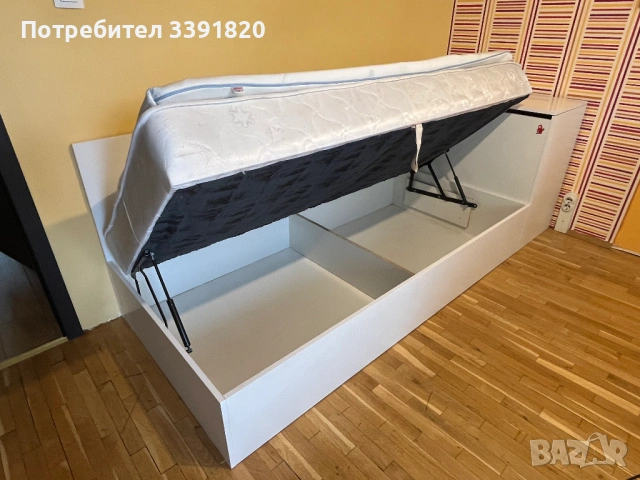 Легло с ракла, матрак и топ матрак 90х190, снимка 6 - Спални и легла - 54728143