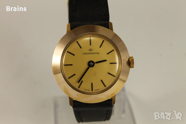 НОВ 1960's Continental Позлатен Швейцарски Часовник, снимка 4 - Мъжки - 54243336