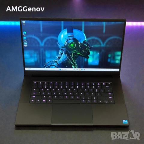 15.6’ QHD 240Hz/RTX 3070TI 8GB/I7-12800H/Razer Blade Advanced 15/16GB DDR5/1TB SSD, снимка 2 - Лаптопи за игри - 54719736