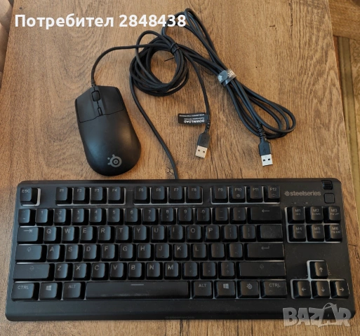 SteelSeries комплект клавиатура Apex 3 TKL и мишка Rival 3 Gen 2 + ГАРАНЦИЯ, снимка 2 - Клавиатури и мишки - 54477514