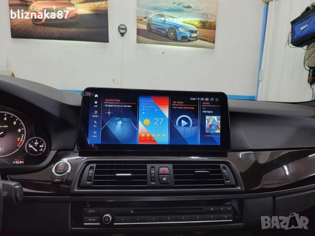 Навигация с ANDROID 14 8GB RAM 128GB HDD BMW F10 F11 БМВ Ф10 Ф11 CIC NBT + Apple Carplay, снимка 3 - Аксесоари и консумативи - 36123388