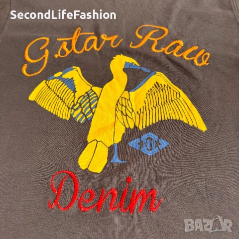Мъжка тениска G-Star Raw размер S с птица, снимка 3 - Тениски - 54123483