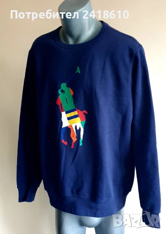 POLO Ralph Lauren Cotton Mens Size L ОРИГИНАЛ! Мъжка Блуза - Суитшърт !, снимка 3 - Блузи - 54127307