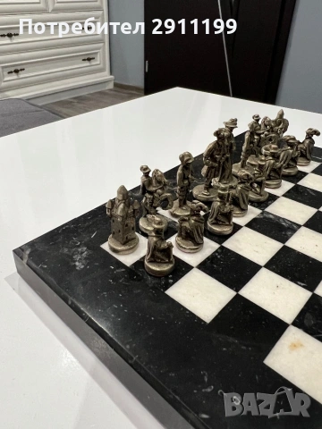 Красив антикварен шах, снимка 5 - Шах и табла - 54266326