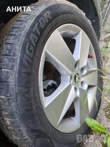 Алуминиеви -оригинални джанти с гуми за Шкода Октавиа 3, снимка 2 - Гуми и джанти - 55533861