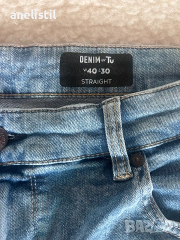 👖 Нови мъжки дънки Denim by TU – W40/L30 – Купени от Англия, снимка 2 - Дънки - 55257756