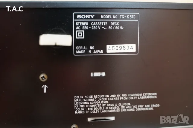 Sony tc K 570  обслужен, снимка 5 - Декове - 55445913