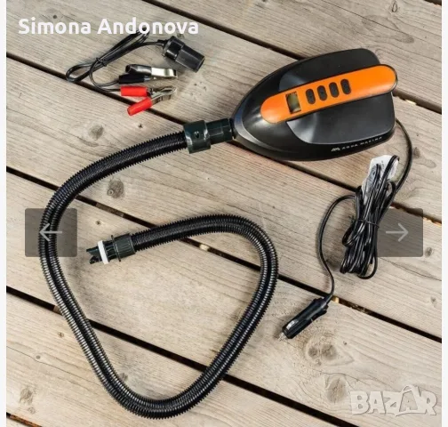 НОВА Електрическа SUP помпа Aqua Marina 12V 16/20 PSI, снимка 2 - Водни спортове - 55615273