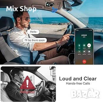 Нов Aigital Bluetooth комплект за свободни ръце за кола с гласово управление, снимка 2 - Друга електроника - 54565768
