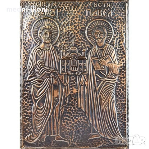 ИКОНА ГОЛЯМА СВЕТИ ПЕТЪР И ПАВЕЛ, снимка 2 - Икони - 54292280