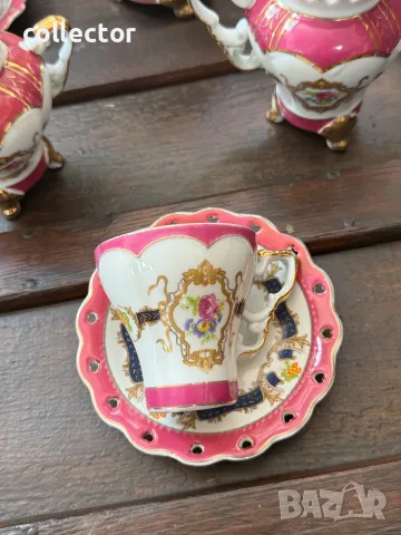 Холандски фин порцелан - Ръчно рисуван. №8225, снимка 4 - Колекции - 55376042