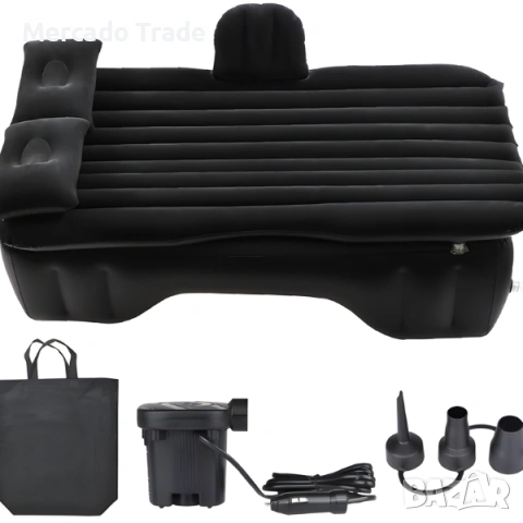 Надуваемо легло за автомобил Mercado Trade, С помпа, Черно