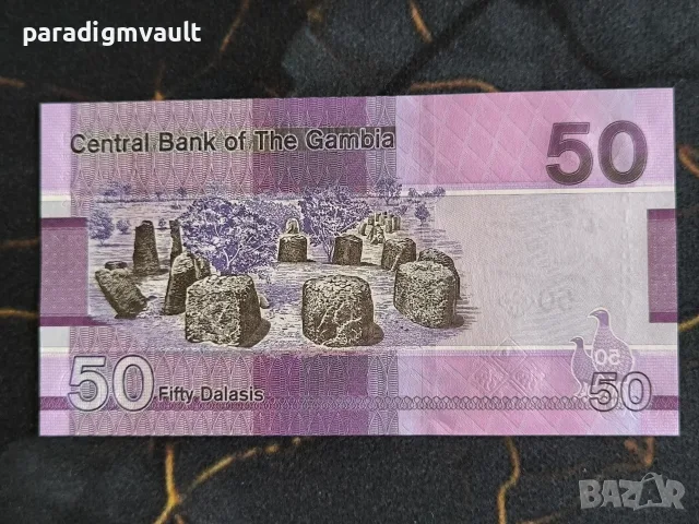 Банкнота - Гамбия - 50 даласи UNC | 2023г., снимка 2 - Нумизматика и бонистика - 55605119