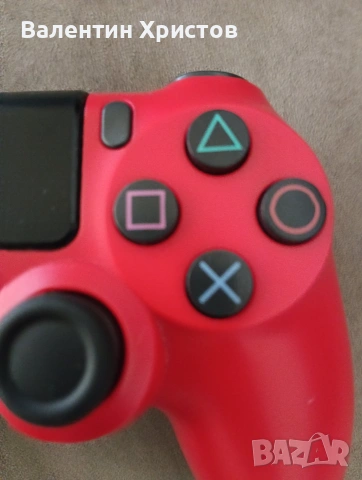 Червен джойстик за PS4, снимка 3 - Аксесоари - 55242971