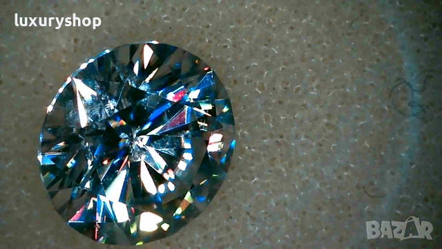 Диамант, Moissanite Brilliance, със сертификат, гравиран номер на камъка -50 ЕВРО - 2 карата, снимка 9 - Бижутерийни комплекти - 55082781