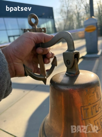 Титаник камбана бронз, снимка 6 - Антикварни и старинни предмети - 54100624