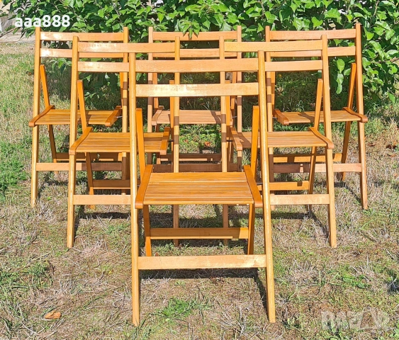 Столове сгъваеми парен бук комплект , снимка 2 - Столове - 55164614