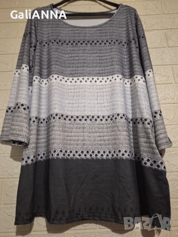 СТРАХОТНА НОВА ТУНИКА ЛИКРА 4XL, снимка 4 - Туники - 54813102